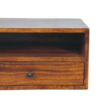 Arcadia Chestnut Curved Floating Media Unit