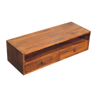 Arcadia Chestnut Curved Floating Media Unit