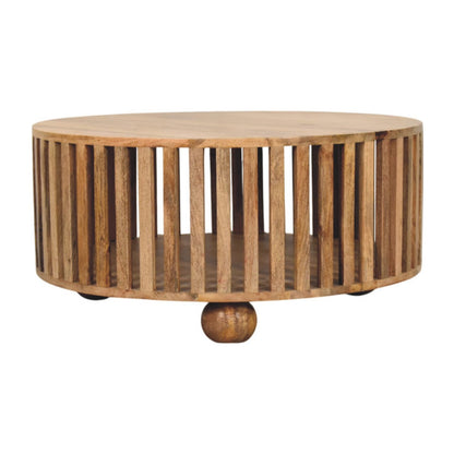Palm Springs Oak-ish Slatted Coffee Table