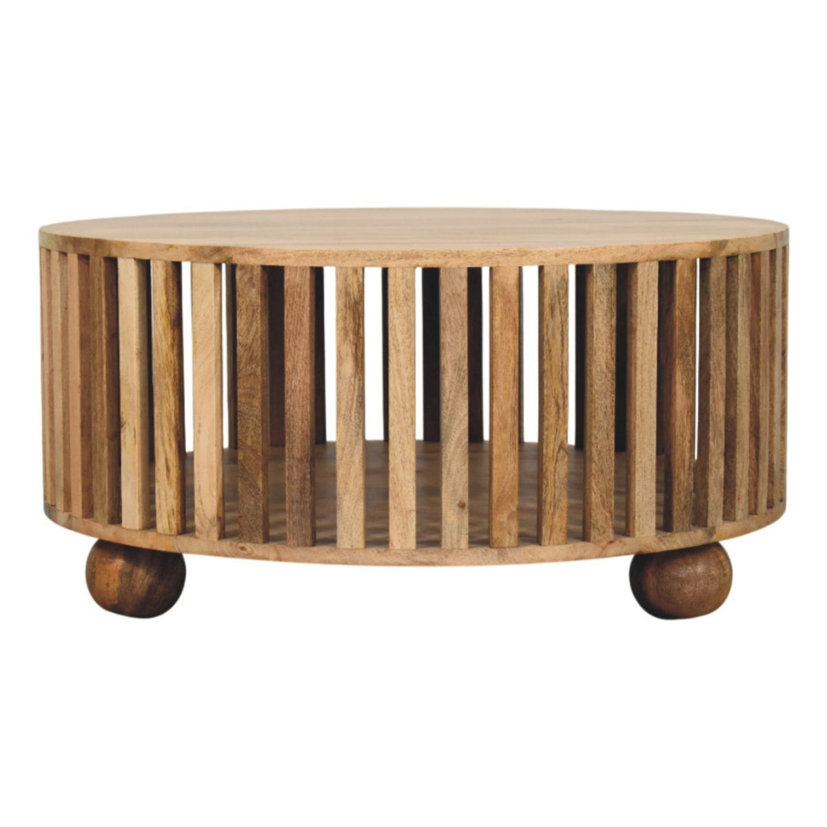 Palm Springs Oak-ish Slatted Coffee Table