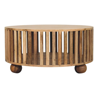 Palm Springs Oak-ish Slatted Coffee Table