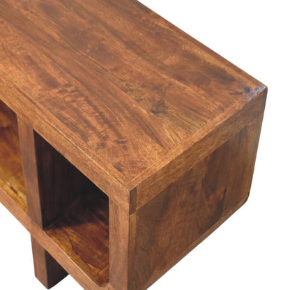California Chestnut Curved Media Unit