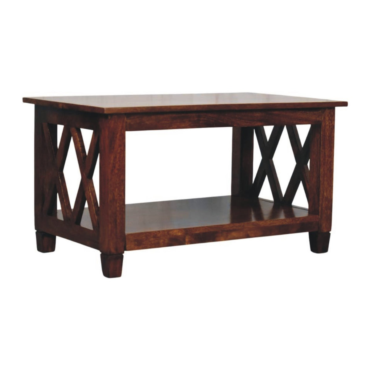 Kennebunk Chestnut X Frame Coffee Table