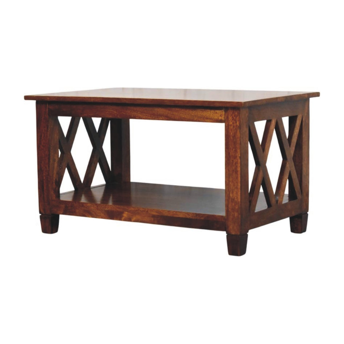 Kennebunk Chestnut X Frame Coffee Table