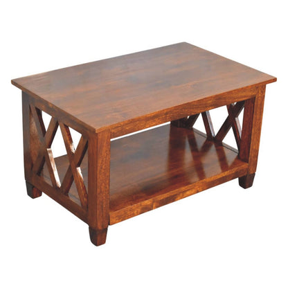 Kennebunk Chestnut X Frame Coffee Table