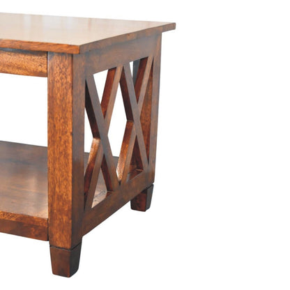 Kennebunk Chestnut X Frame Coffee Table