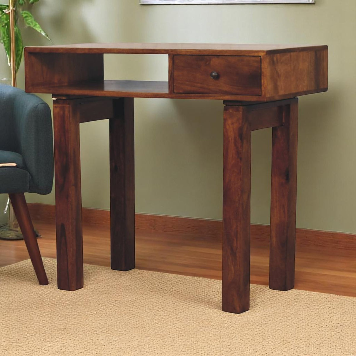 Mendocino Chestnut 1-Drawer Wood Writing Desk