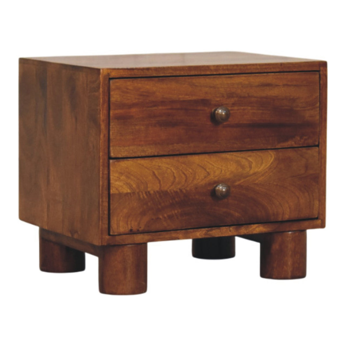 Mendocino Chestnut 2-Drawer Wood Nightstand