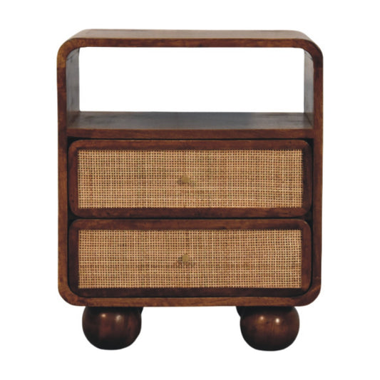 Malibu Rattan 2 Drawer Nightstand