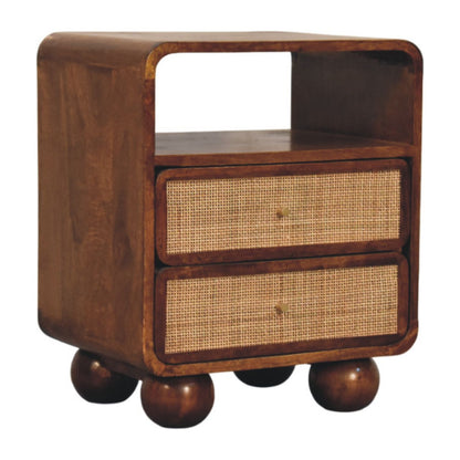 Malibu Rattan 2 Drawer Nightstand