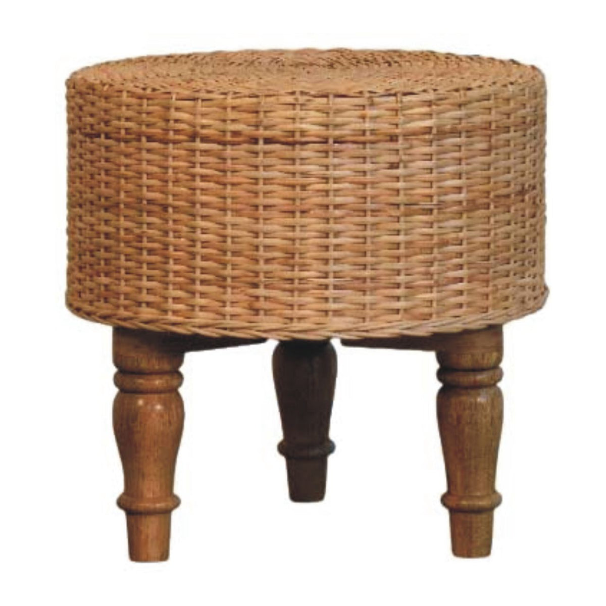 Richmond Solid Wood Woven Stool