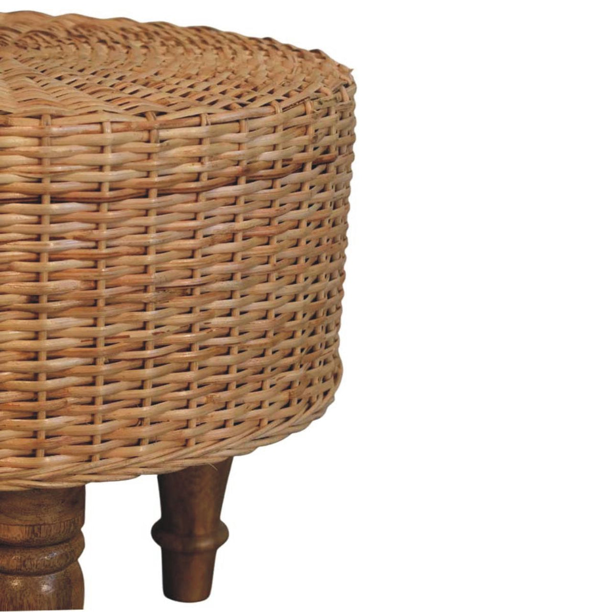 Richmond Solid Wood Woven Stool