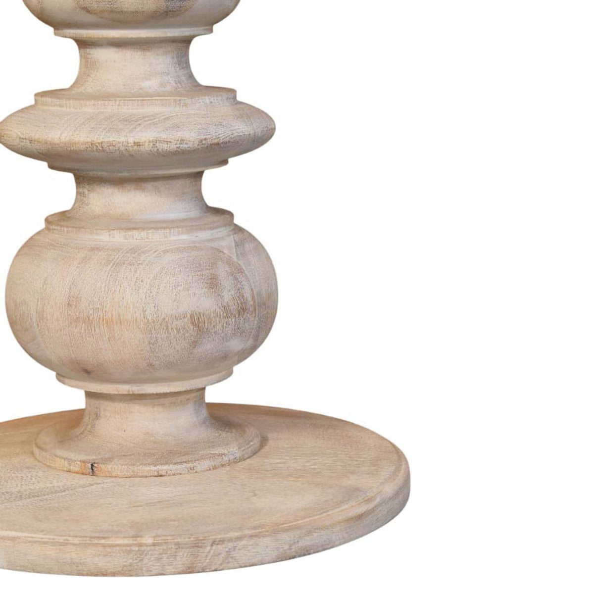 Beacon Salted Oak Round Marble Accent Table