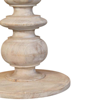 Beacon Salted Oak Round Marble Accent Table