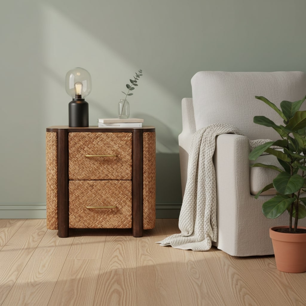 Malibu Rattan Canefront Nightstand
