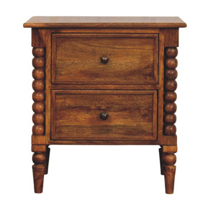 Savannah Harper Spindle Amber Oak Nightstand