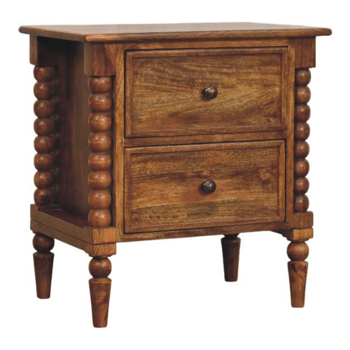 Savannah Harper Spindle Amber Oak Nightstand