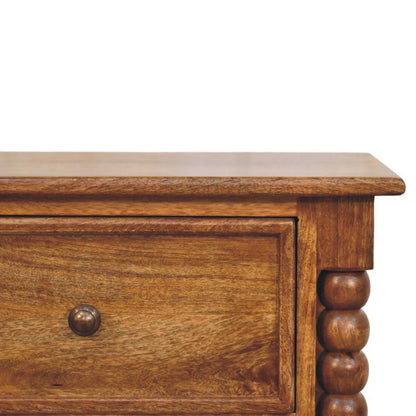 Savannah Harper Spindle Amber Oak Nightstand