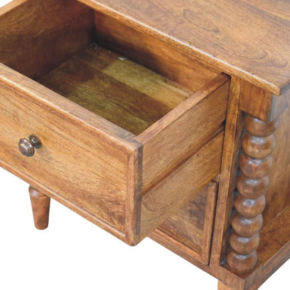 Savannah Harper Spindle Amber Oak Nightstand