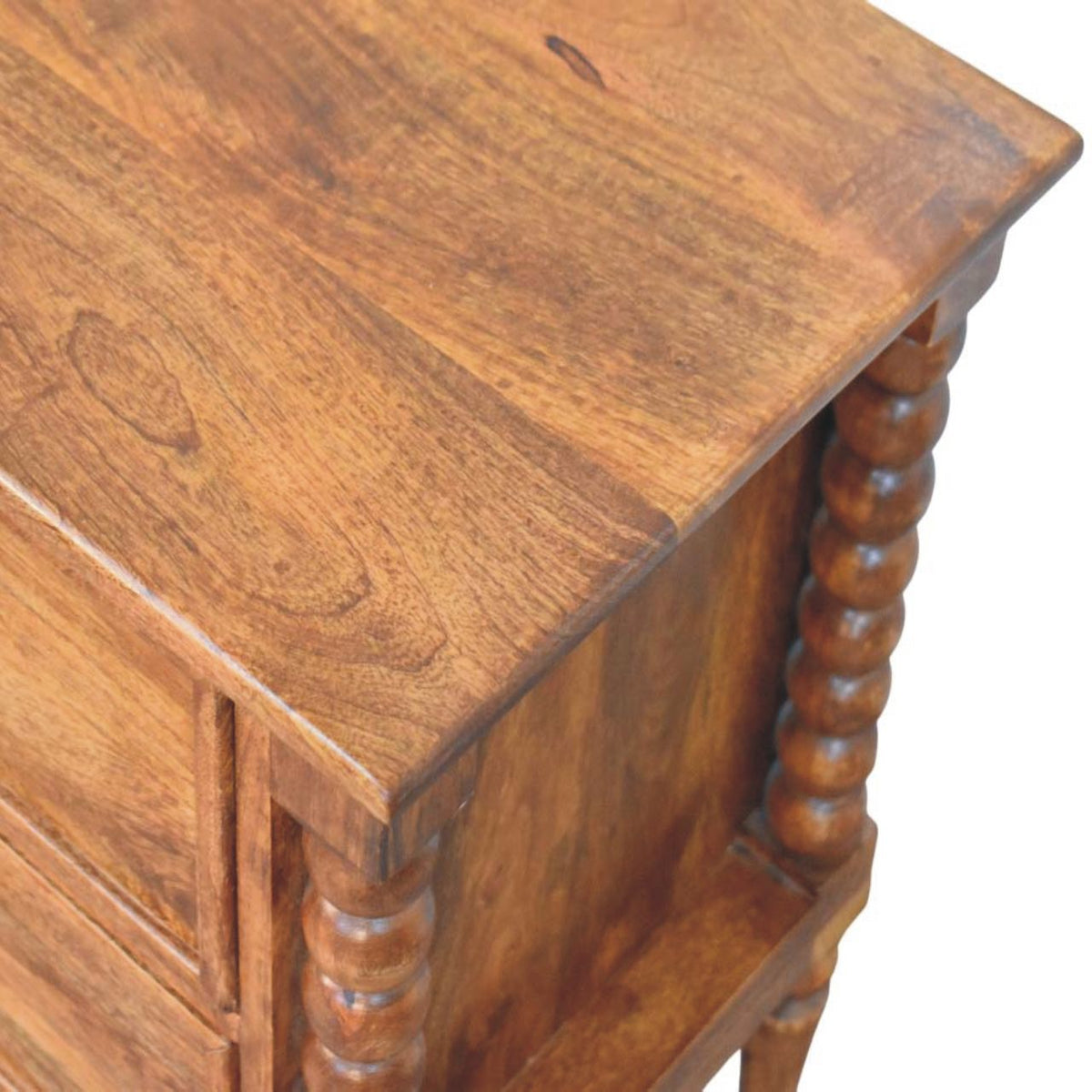 Savannah Harper Spindle Amber Oak Nightstand
