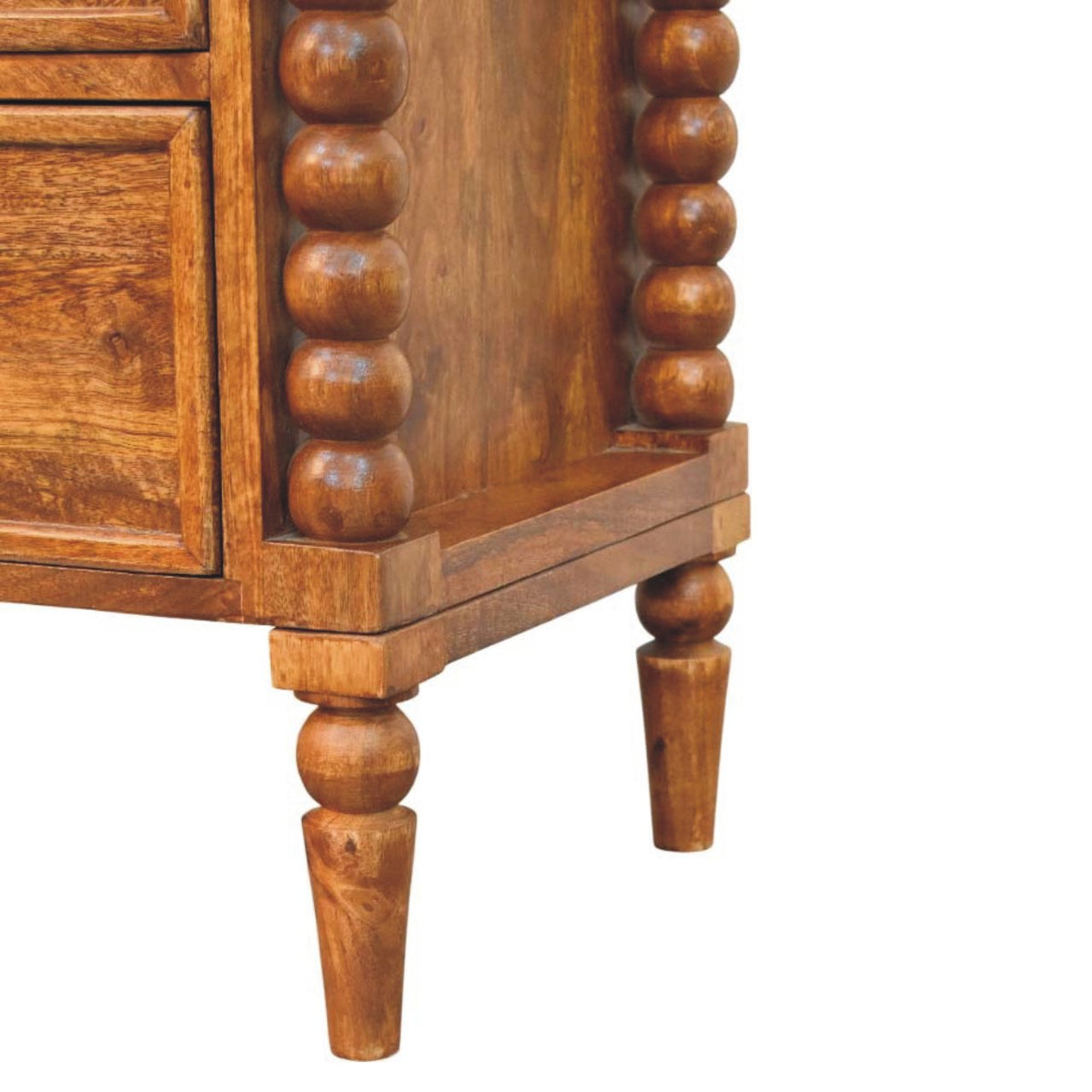 Savannah Harper Spindle Amber Oak Nightstand