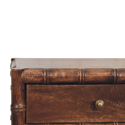 Key West Bamboo 2 Drawer Almond Nightstand