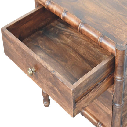 Key West Bamboo 2 Drawer Almond Nightstand