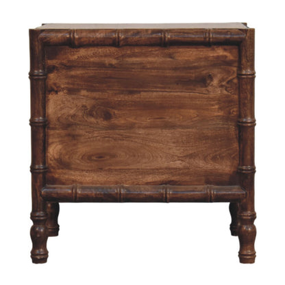 Key West Bamboo 2 Drawer Almond Nightstand