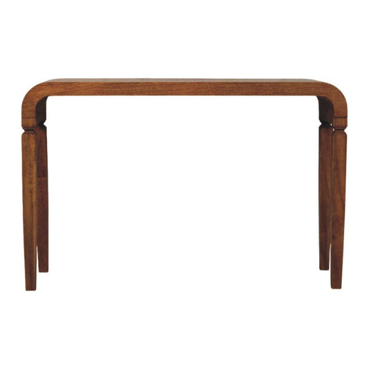 Boston Amber Oak Curved Console Table
