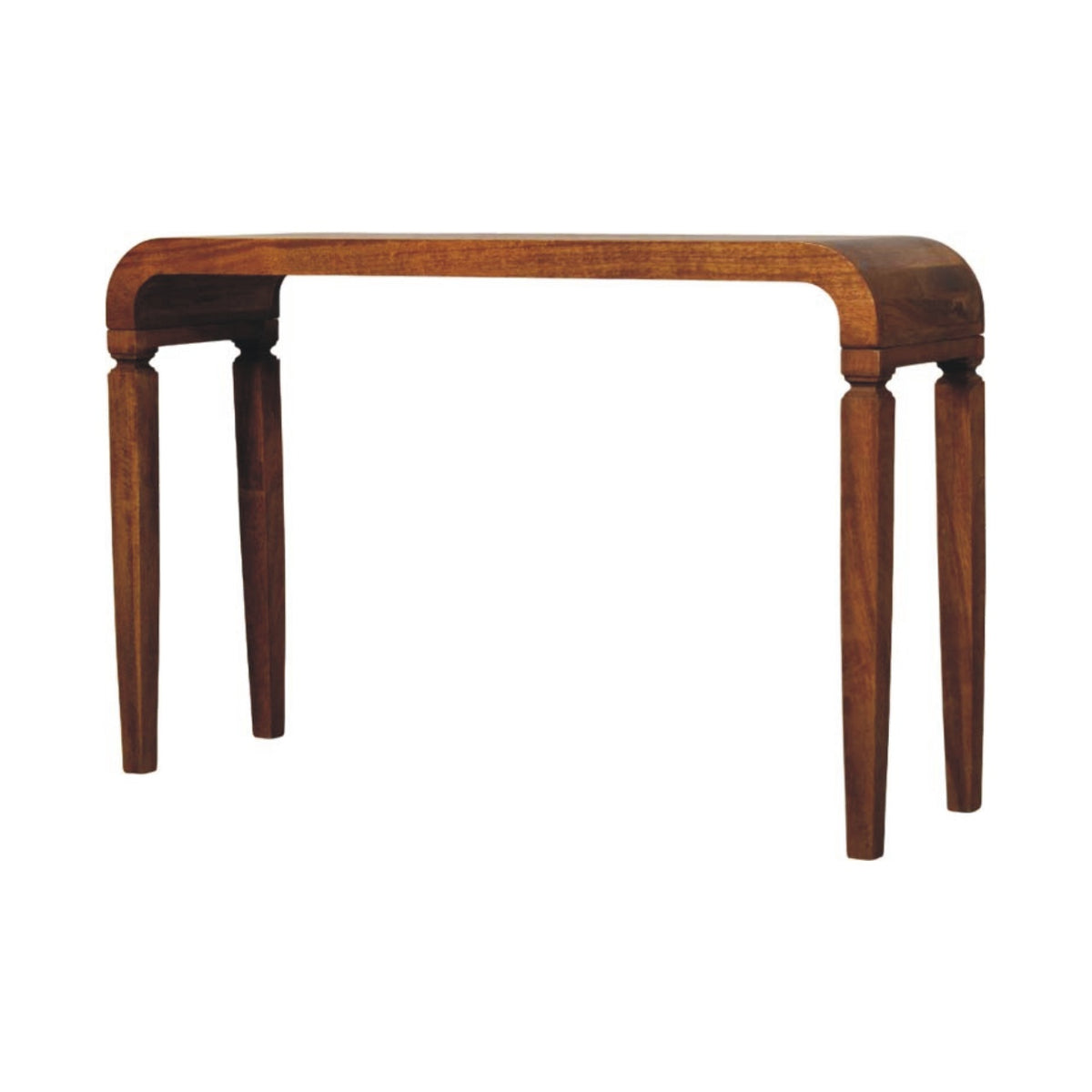 Boston Amber Oak Curved Console Table