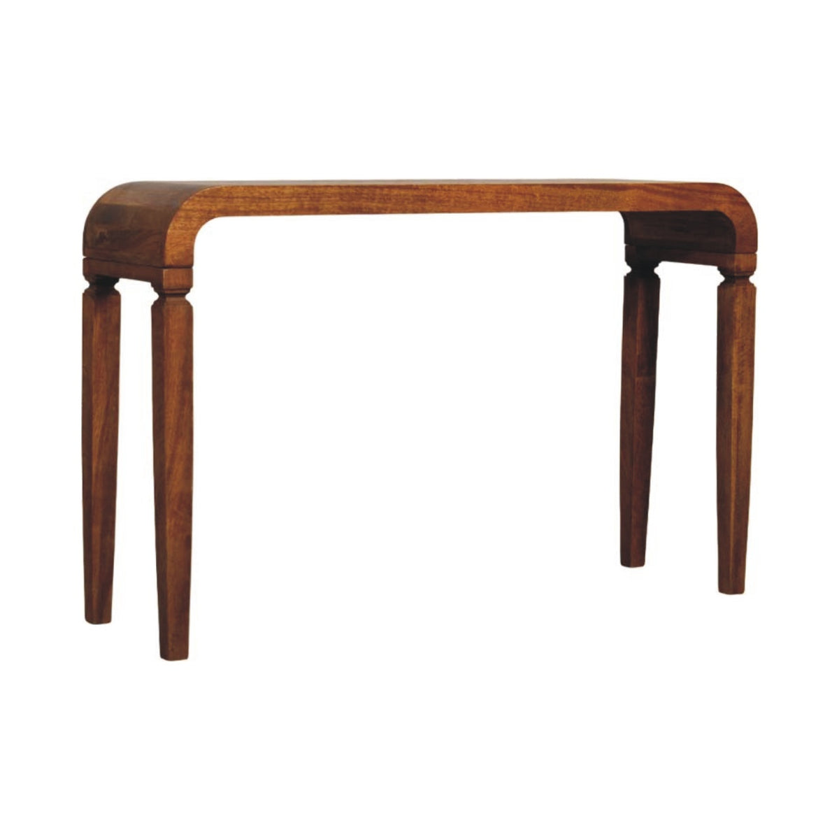 Boston Amber Oak Curved Console Table