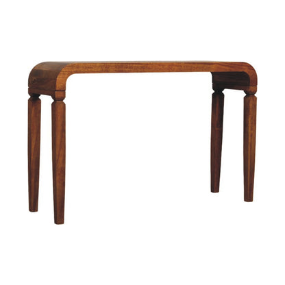 Boston Amber Oak Curved Console Table