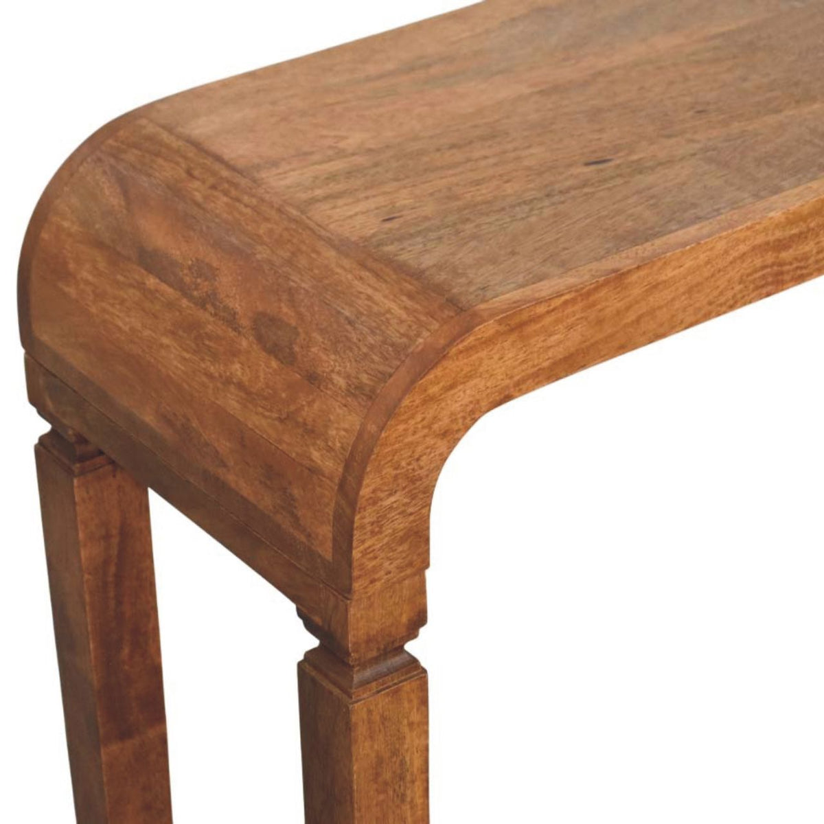 Boston Amber Oak Curved Console Table