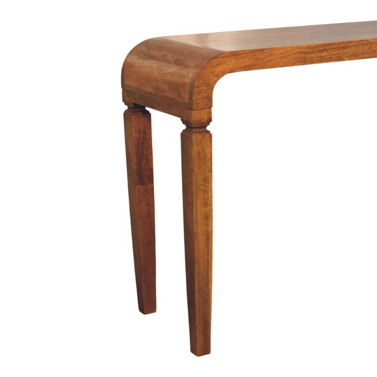 Boston Amber Oak Curved Console Table