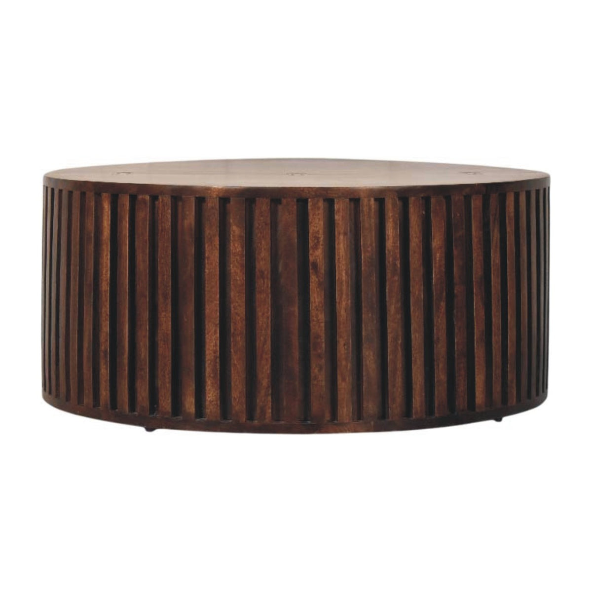 California Walnut Fluted Storage Coffee Table