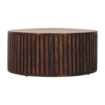California Walnut Fluted Storage Coffee Table