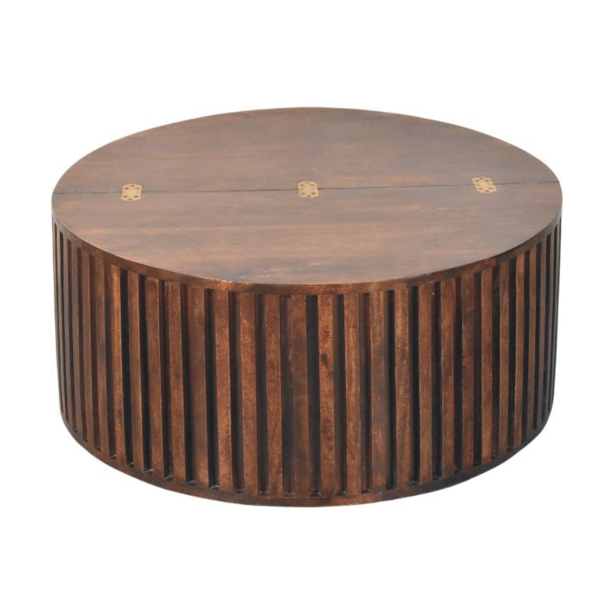 California Walnut Fluted Storage Coffee Table