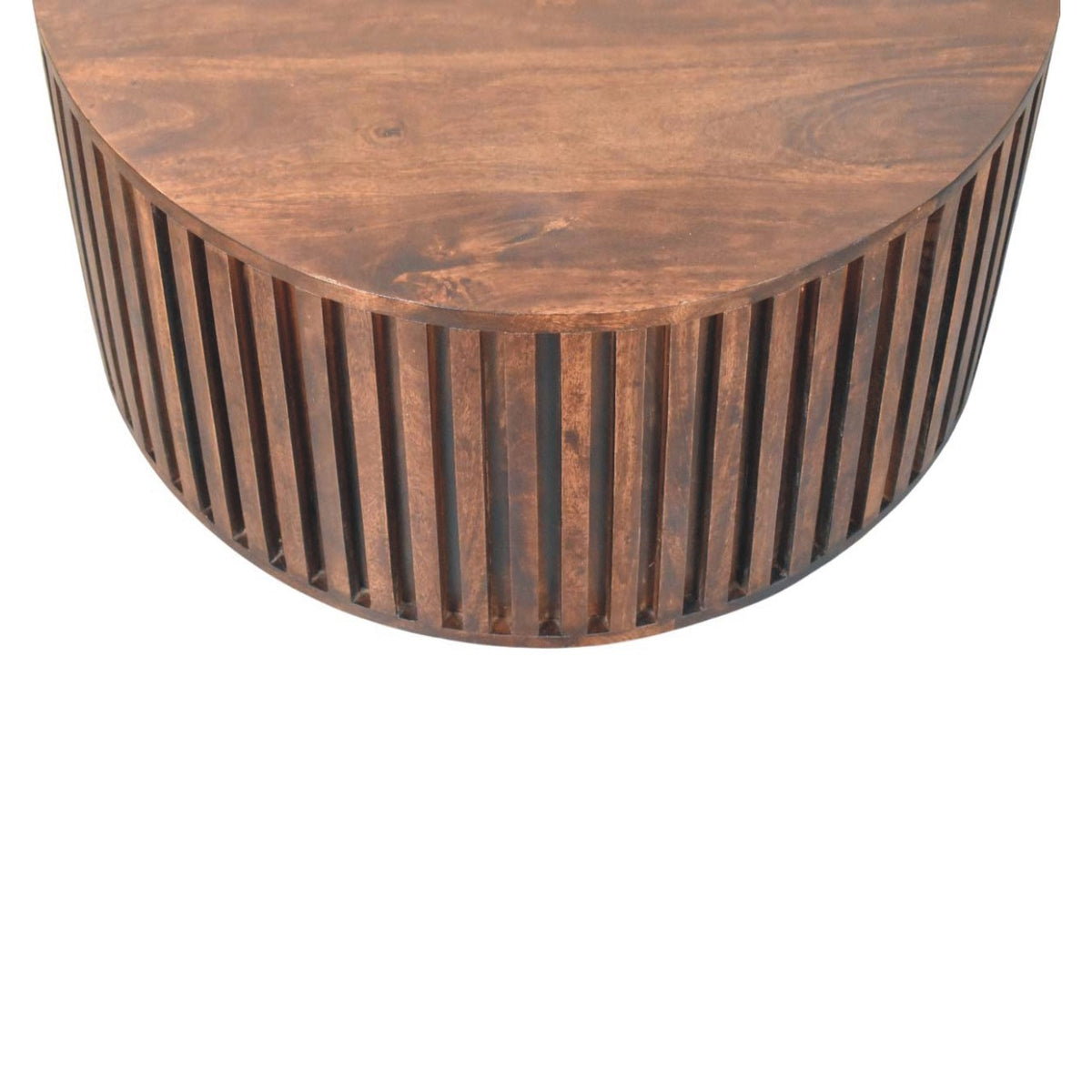 California Walnut Fluted Storage Coffee Table