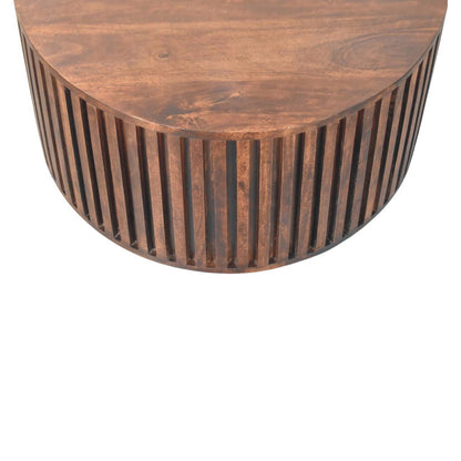 California Walnut Fluted Storage Coffee Table