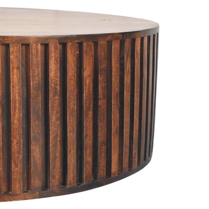 California Walnut Fluted Storage Coffee Table