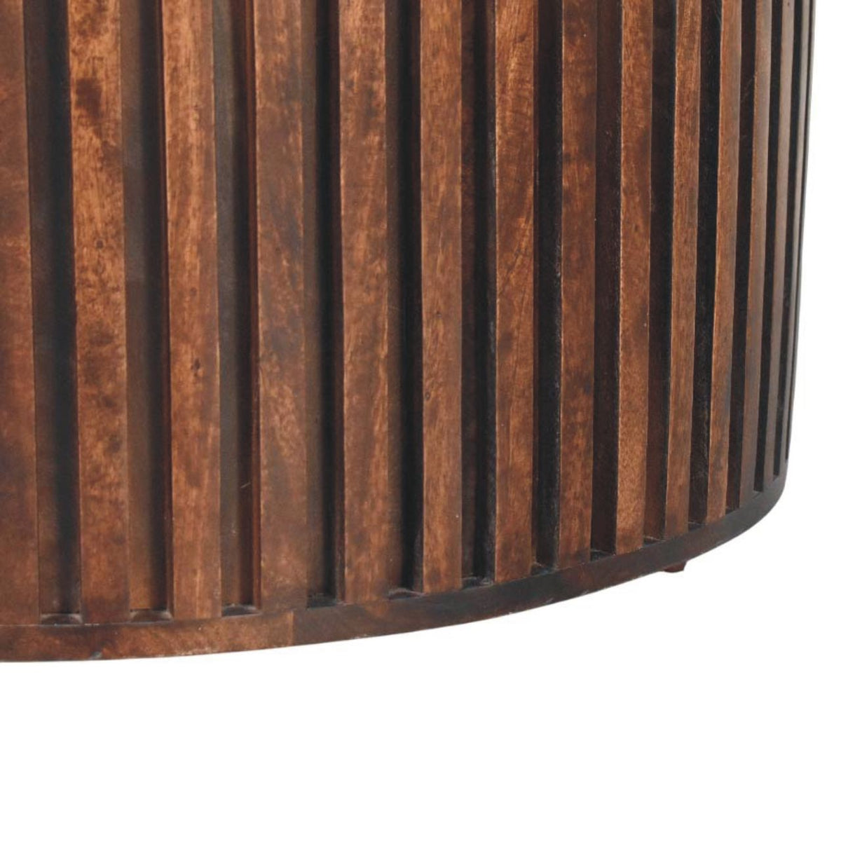 California Walnut Fluted Storage Coffee Table