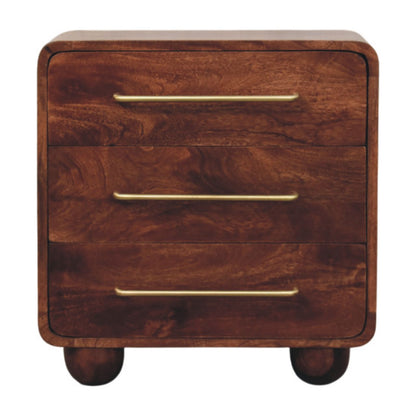 Winewood Oak 3 Drawer Chest of Drawers
