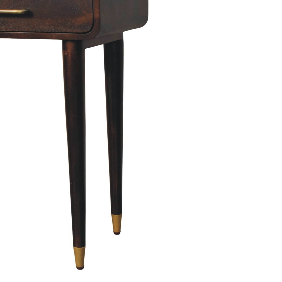 Bellevue Velvet Mocha Curved Console Table