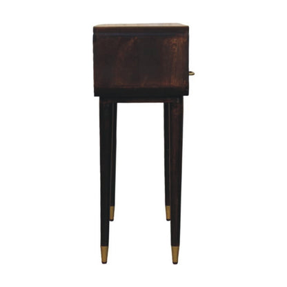 Bellevue Velvet Mocha Curved Console Table