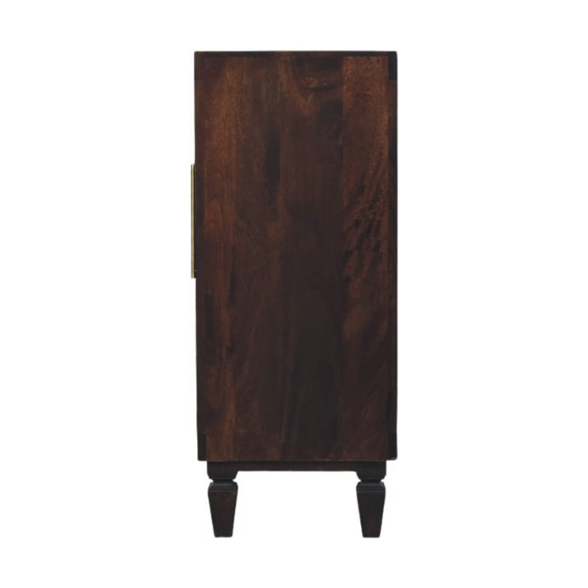 Santa Fe Carved Mocha Wood Storage Cabinet