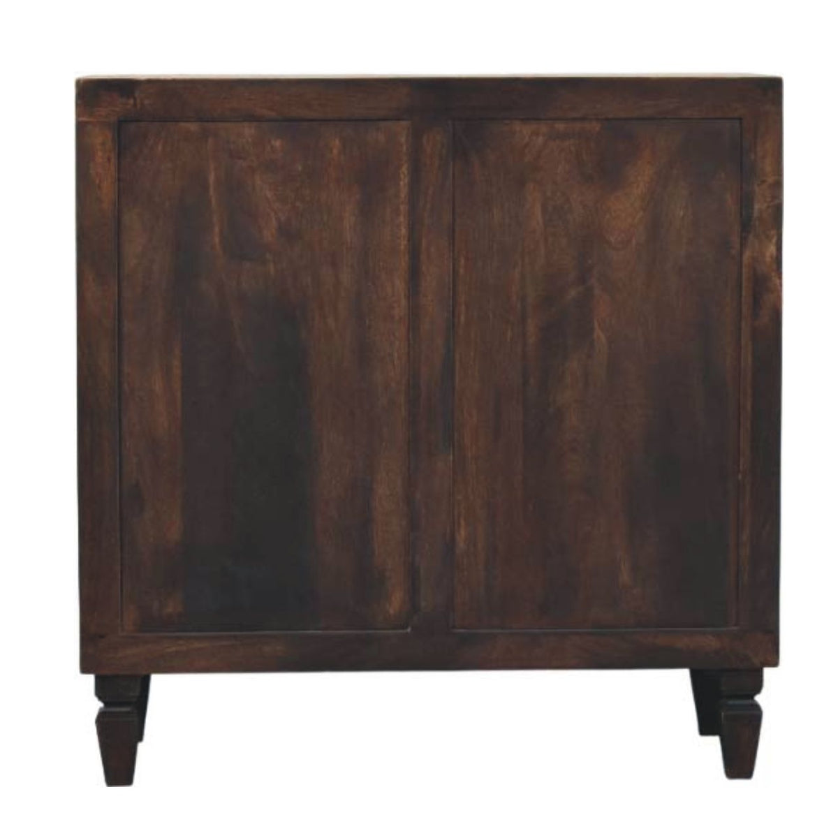 Santa Fe Carved Mocha Wood Storage Cabinet