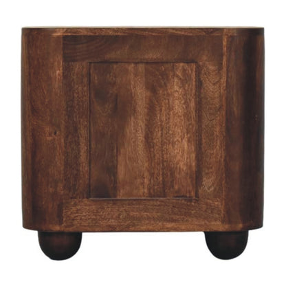 Highland Fluted Walnut 2 Drawer Nightstand