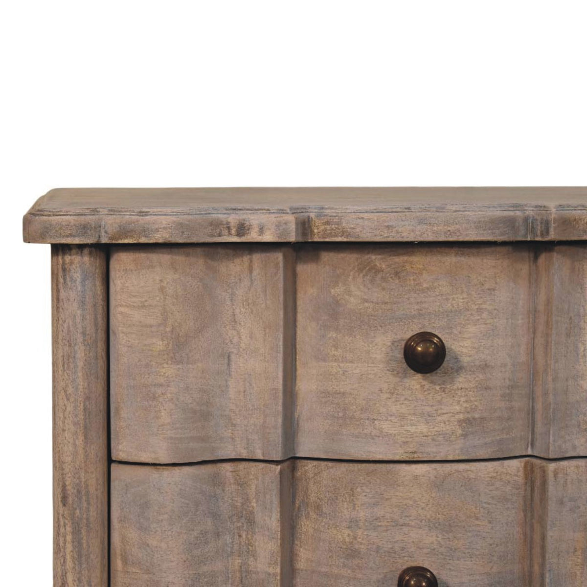 Bodie Wash Solid Wood 3 Drawer Nightstand