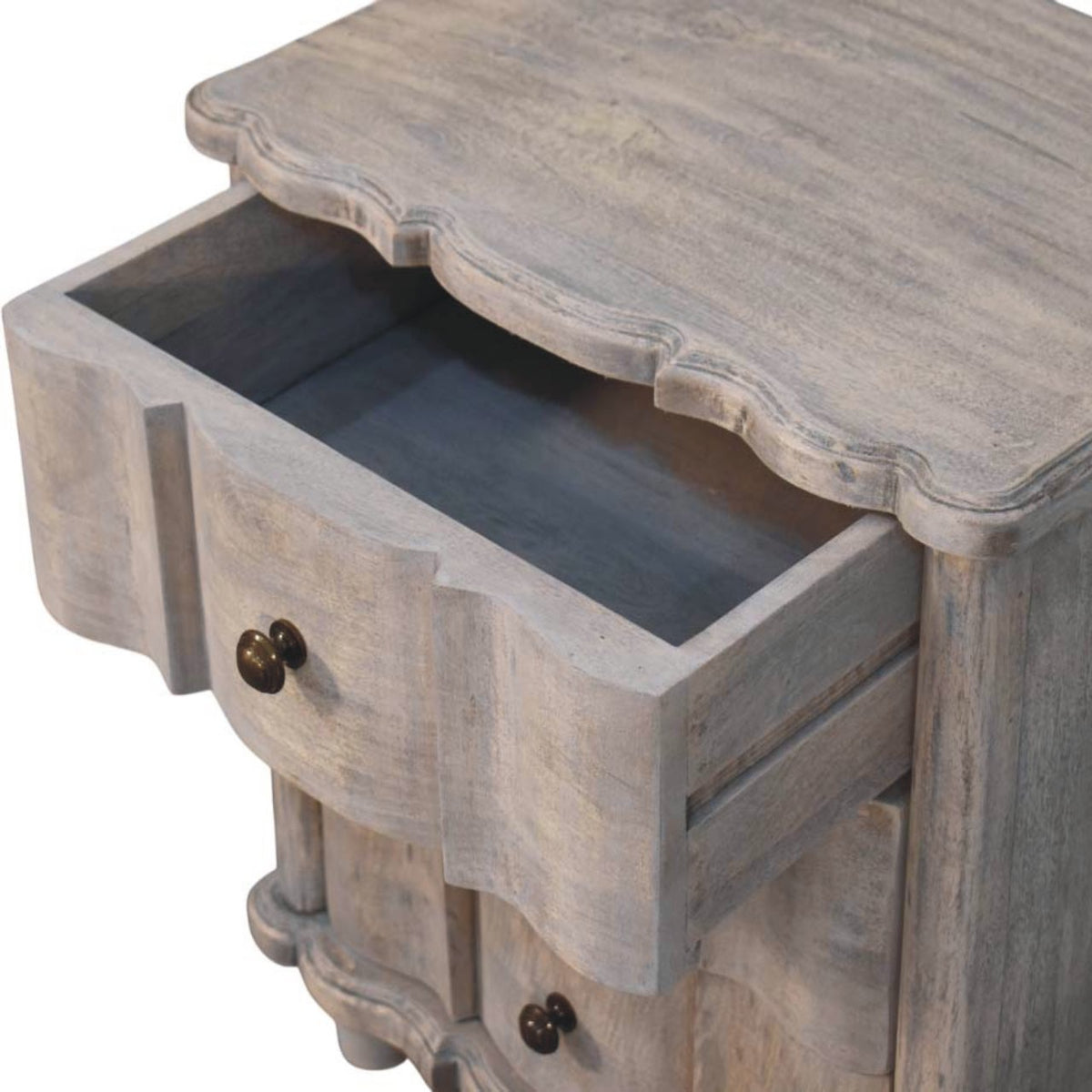 Bodie Wash Solid Wood 3 Drawer Nightstand