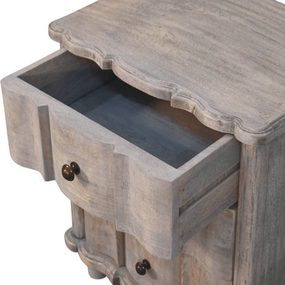 Bodie Wash Solid Wood 3 Drawer Nightstand